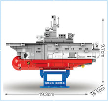 Load image into Gallery viewer, 367PCS Military PLA NAVY Amphibious Assault ship LHA Building Block Figure Model Fully Compatible With Lego
