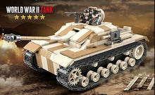 Load image into Gallery viewer, 721PCS Sturmgeschütz III Tank Model Building Blocks Brick WW2 Soldier Figure Educational Toy Fully
