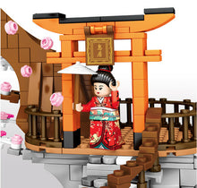 Load image into Gallery viewer, 1167PCS City Street Japan Sakura Cherry Tree Building Blocks Model Educational Toy Figures Fully Compatible With Lego
