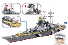 Load image into Gallery viewer, 548PCS Military KMS Bismarck Battleship Building Block Brick Figure Model Educational Toy Fully

