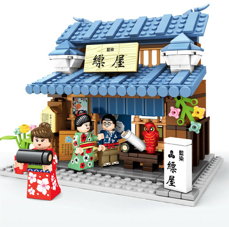 434PCS City Street Japanese House Shop Store Figures Educational Toy Building Blocks Bricks Fully Compatible With Lego