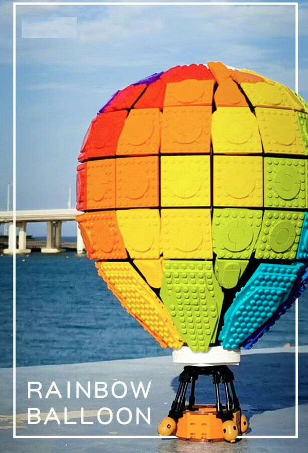 2550PCS MOC Hot air Rainbow Balloon Building Blocks Model Bricks Educational Toy Fully Compatible With Lego