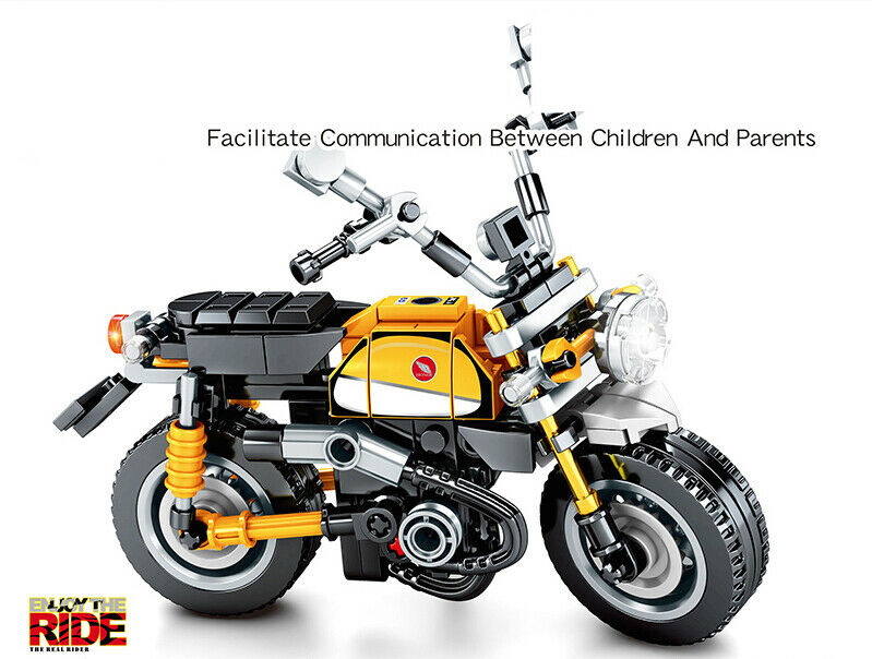 221PCS Motorcycle Bike Monkey Technic MOC Building Block Brick Model Educational Toy Fully Compatible With Lego