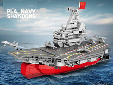 Load image into Gallery viewer, 458PCS PLA Navy Shandong Aircraft Carrier China Building Blocks Brick Model Fully
