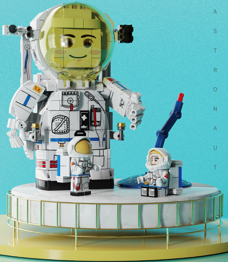 518PCS MOC Astronaut Stand Building Blocks Educational Toy Model Bricks Figures Fully Compatible With Lego