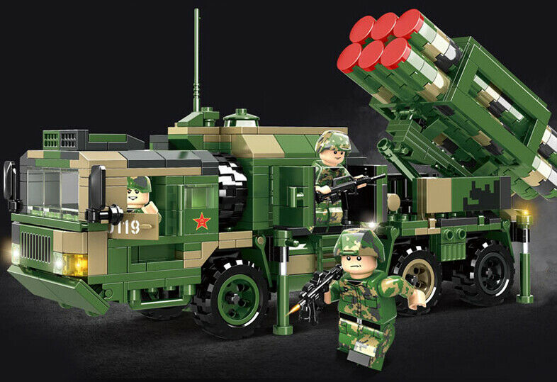 744PCS Military HQ16 Air Missile Launcher Building Block Brick Model Figures Educational Toy Fully Compatible With Lego
