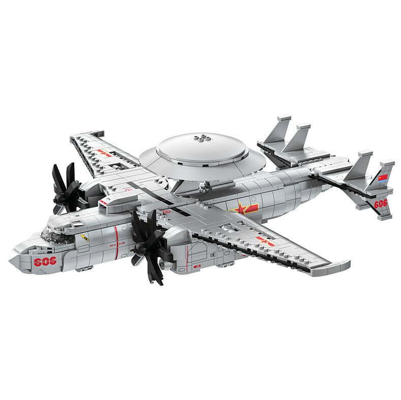1144PCS KJ 600 AWACS Fighter Building Block Brick Figures Model Fully Compatible With Lego