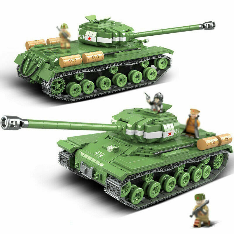 1068PCS Military Heavy Tank Model Building Blocks Brick WW2 Soldier Figures Educational Toys Fully Compatible With Lego