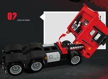 Load image into Gallery viewer, 716PCS MOC Semi Trailer Towing Container Truck Building Block Brick Model Educational Toy Fully
