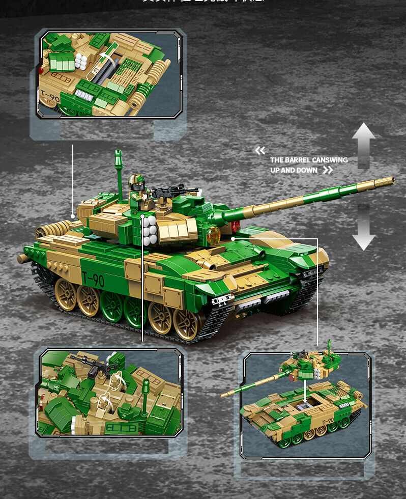 3D file Lego Style Brick T90 Tank 🧱・Template to download and 3D