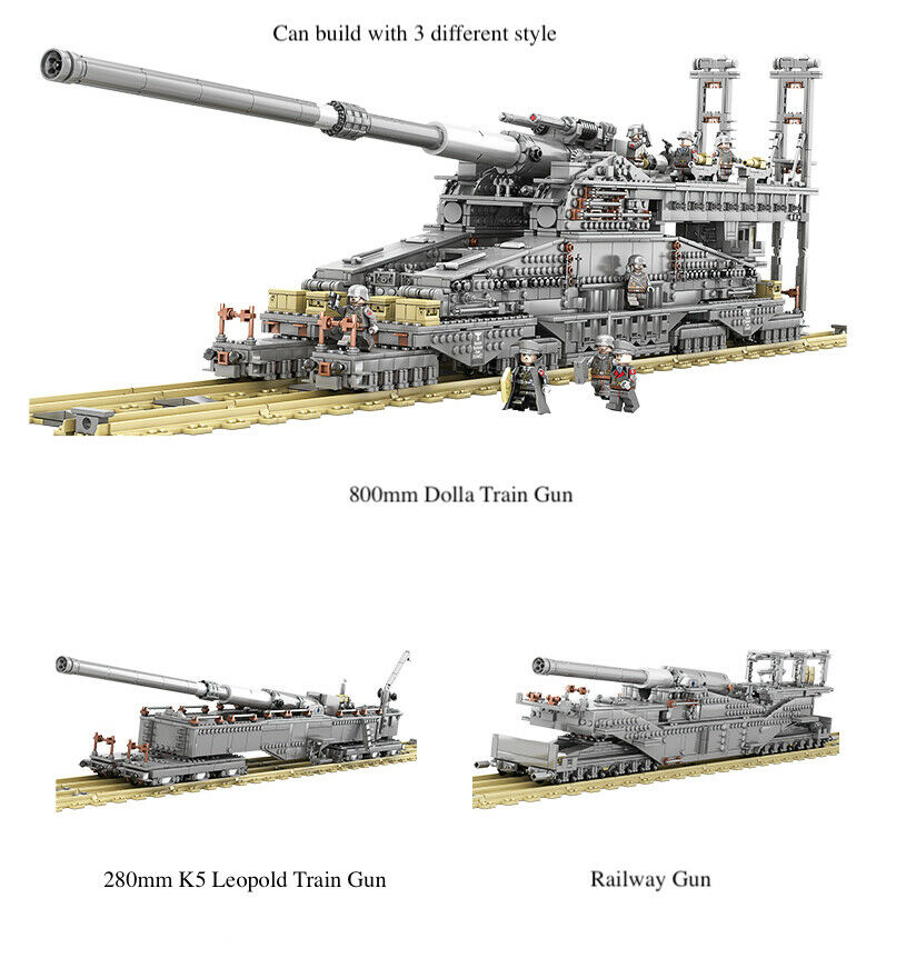 3846PCS Military Army Schwerer Gustav Dora Cannon Building Block Brick –  mycrazybuy store