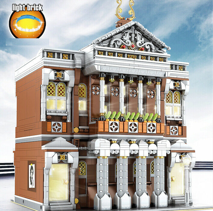 2875PCS MOC City Street Town Concert Hall Building Blocks Bricks Educational Toy Model Fully Compatible With Lego