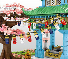 Load image into Gallery viewer, 1106PCS MOC Japan Sakura Pavilion Park Building Blocks Bricks Figures Educational Toy Model Fully Compatible With Lego
