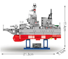 Load image into Gallery viewer, 436PCS Military Type 956 Destroyer Building Blocks Bricks Figures Educational Toy Model Fully Compatible With Lego
