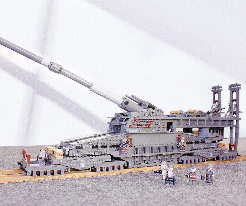 Military MOC 853pcs Schwerer Gustav Model Heavy Gustav Cannon Gun Weapon  Building Blocks DIY With Tank Bricks Toys For Kids Boys - AliExpress