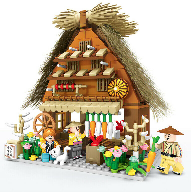 421PCS City Street Japanese House Shop Store Figures Educational Toy Building Blocks Bricks Fully Compatible With Lego