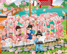 Load image into Gallery viewer, 916PCS MOC Japan Sakura Tunnel park Building Blocks Bricks Figures Educational Toy Model Fully Compatible With Lego
