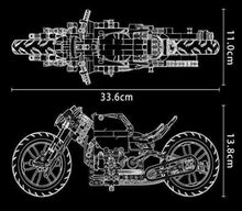 Load image into Gallery viewer, 431PCS MOC Technic Cafe Racer Motorcycle Bike Building Blocks Educational Toy Model Brick Fully Compatible With Lego
