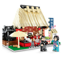 Load image into Gallery viewer, DIY Mini Japanese Tea House City Street Market Shop Educational Toy Building Block Brick Fully Compatible With Lego
