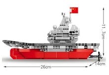 Load image into Gallery viewer, 458PCS PLA Navy Shandong Aircraft Carrier China Building Blocks Brick Model Fully
