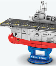Load image into Gallery viewer, 367PCS Military PLA NAVY Amphibious Assault ship LHA Building Block Figure Model Fully Compatible With Lego

