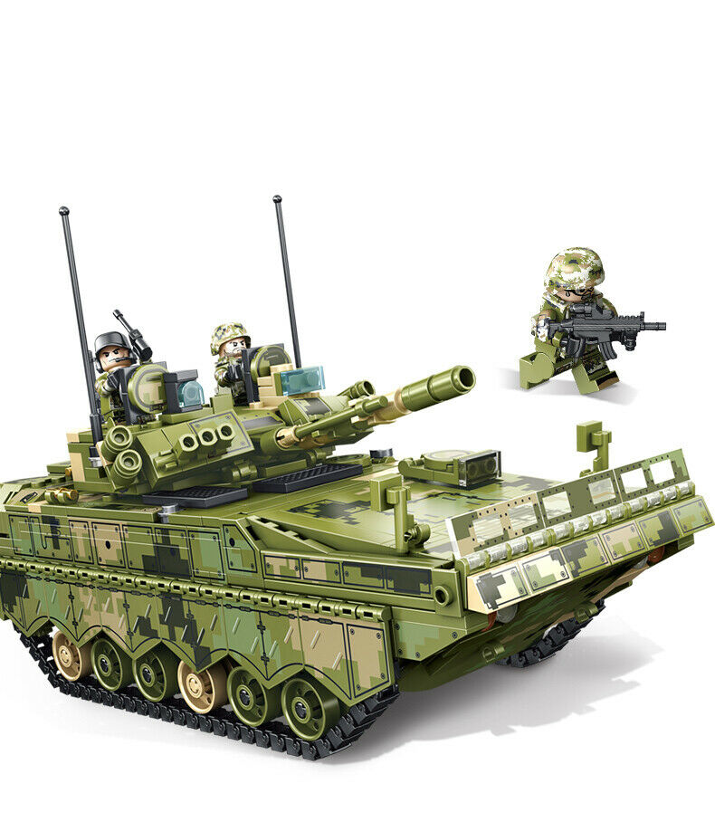 910PCS Military Army Infantry Fighting Vehicle Model Building Blocks Figure Educational Toy Fully Compatible With Lego