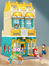 Load image into Gallery viewer, 1283PCS MOC City Book Store Shop Building Blocks Model Bricks Figures Light Educational Toy Fully Compatible With Lego
