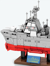 Load image into Gallery viewer, 370PCS Military PLA NAVY 052D Guided Missile Destroy Building Block Figure Model Fully
