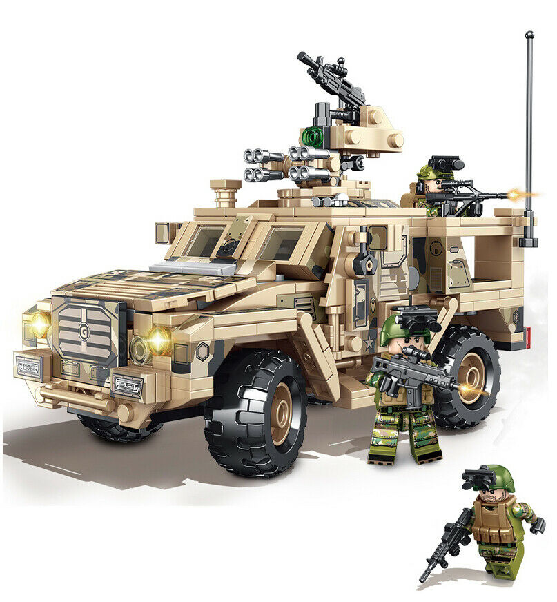 469PCS Military Lightning protection Car Building Blocks Model Brick Figure Fully Compatible With Lego