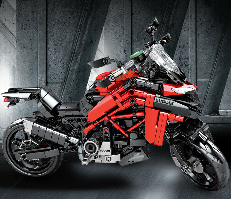 710PCS Motorcycle Bike Technic MOC Building Blocks Bricks Model Educational Toy Fully Compatible With Lego