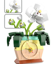 Load image into Gallery viewer, 220PCS MOC Time Sprite Potted Flower Clock Building Blocks Educational Toy Model Bricks Fully
