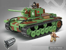 Load image into Gallery viewer, 766PCS KV-1 Heavy Panzer Tank Model Building Blocks Bricks WW2 Soldier Figure Fully Compatible With Lego
