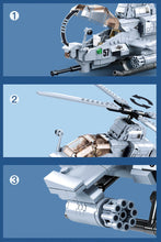 Load image into Gallery viewer, 482PCS Military AH-1Z Viper Armed Helicopter Building Block Brick Figure Model Fully Compatible With Lego
