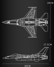 Load image into Gallery viewer, 1427PCS F16 Aircraft Fighting Falcon Fighter Building Block Brick Figure Model Fully Compatible With Lego
