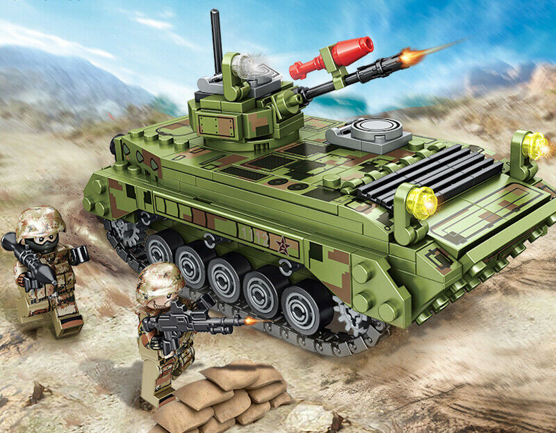 376PCS Military 86 tracked Infantry fighting vehicle Building Blocks Model Educational Toy Fully Compatible With Lego