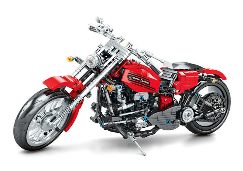 782PCS Motorcycle Bike Classic Technic MOC Building Block Brick Model Educational Toy Fully Compatible With Lego