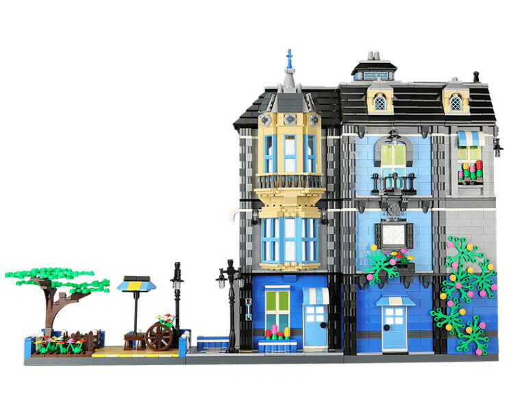 2313PCS City Street Garden Coffee Shop Building Blocks Brick Model Educational Toy Fully Compatible With Lego