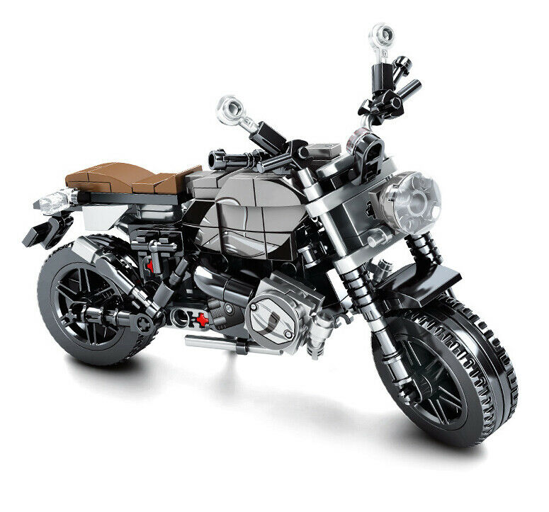 262PCS Motorcycle Bike latte Technic MOC Building Blocks Bricks Model Educational Toy Fully Compatible With Lego