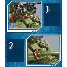 Load image into Gallery viewer, 812PCS Military WW2 Type 59 Medium Tank Figure Model Toy Building Block Brick Gift Kids Compatible Lego
