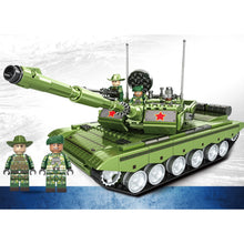 Load image into Gallery viewer, 501PCS Military WW2 Type ZTZ-99 Main Battle Tank Figure Model Toy Building Block Brick Gift Kids Compatible Lego
