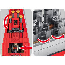 Load image into Gallery viewer, 1638PCS Military North Carolina Class Battleship Model Toy Building Block Brick Gift Kids Compatible Lego
