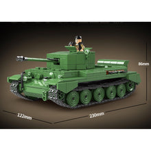 Load image into Gallery viewer, 883PCS Military WW2 Cromwell British Cruiser MK A27M Tank Figure Model Toy Building Block Brick Gift Kids Compatible Lego
