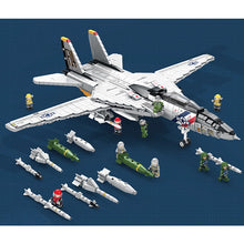 Load image into Gallery viewer, 1600PCS Military F-14 Tomcat Air Fighter Plane Figures Model Building Block Brick Gift Set Kids New Compatible Lego
