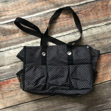 Load image into Gallery viewer, Thirty one zip top Organizing Utility tote shoulder bag 31 Gift Swiss Dot
