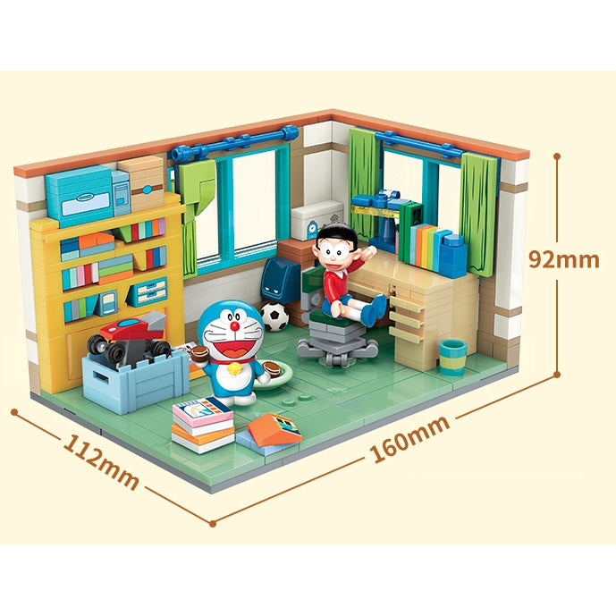 Doraemon Cartoon Comics Nobi Nobita Room Scene Figures Model Cute Toy Building Block Brick Gift Set Kids Compatible Lego