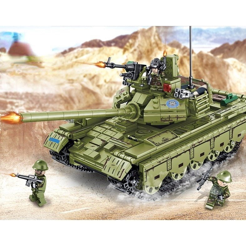 812PCS Military WW2 Type 59 Medium Tank Figure Model Toy Building Block Brick Gift Kids Compatible Lego