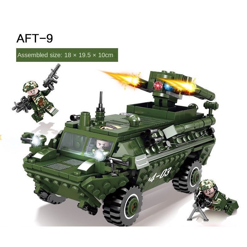 438PCS Military WW2 AFT-9 Anti Tank Missile Figure Model Toy Building Block Brick Gift Kids Compatible Lego