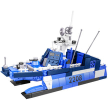 Load image into Gallery viewer, 385PCS Military WW2 Type 022 Missile Speed Boat Houbei Class Ship Figure Model Toy Building Block Brick Gift Kids Compatible Lego
