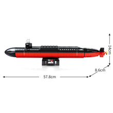 Load image into Gallery viewer, 1003PCS Military WW2 Ohio Class Strategic Nuclear Power Submarine Figure Model Toy Building Block Brick Gift Kids Compatible Lego
