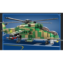 Load image into Gallery viewer, 1006PCS MOC Military WW2 Mi-24 Mil Hind Helicopter Figure Model Toy Building Block Brick Gift Kids Compatible Lego
